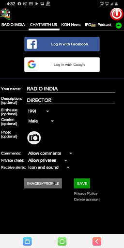 RADIO INDIA Screen 2