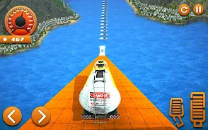 Mega Ramp Stunt Car Jump Over The Boats Screenshot