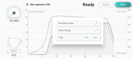 Pressensor Coffee Flow Screen 2