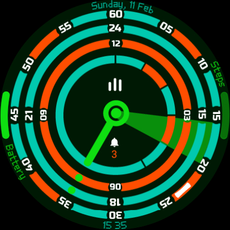 Screenshot of Bullseye Watch Face