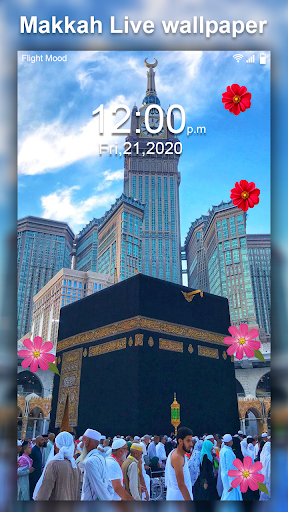 Android application Makkah Clock Live Wallpaper HD screenshort