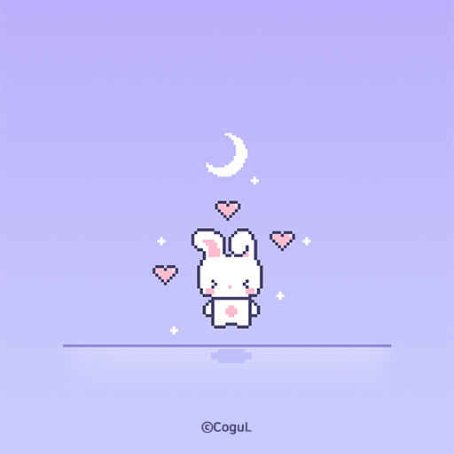 카카오톡 테마 - 퍼플 픽셀 래빗 logo