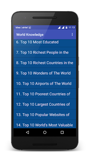 World Knowledge Screen 2