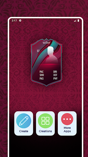 Android application World Cup Cards Builder screenshort