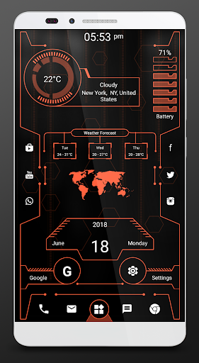 Screenshot of Futuristic Launcher 2, Applock