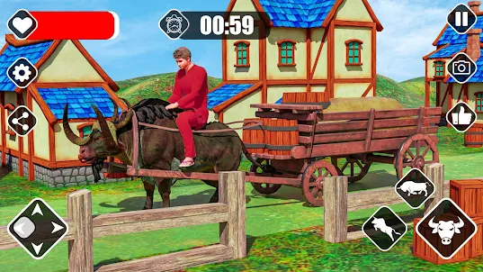 Angry Bull Rider Hunt Cow Game