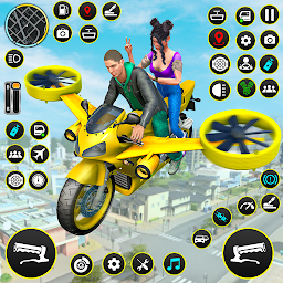 Imatge d'icona Flying Bike Driving Simulator