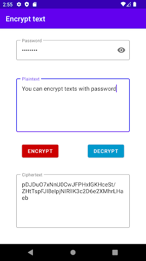 Simple Encryption Tool Screen 2