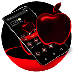 Cover Image of Download Red Neon Apple Dark APUS Launcher Theme 43.0.1001 APK