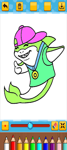 Shark Coloring Screen 3