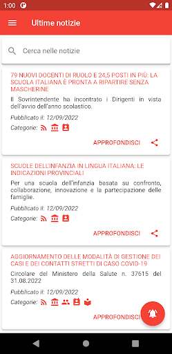 Android application AscuolA screenshort