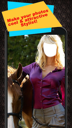 Android application Horse With Girl Photo Suit screenshort