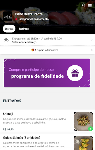 Android application Isshô Restaurante screenshort