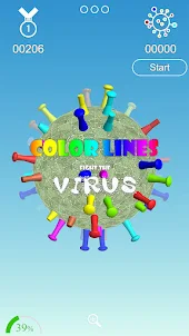 Color lines: Fight the virus