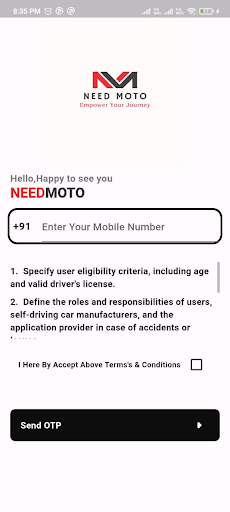 Android application Need Moto screenshort