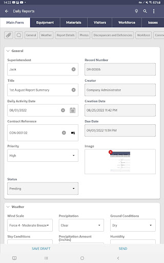 Screenshot of Oracle Primavera Unifier
