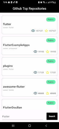 Top Repositories Screen 3