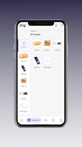 Zing Online Shopping App Screen 2
