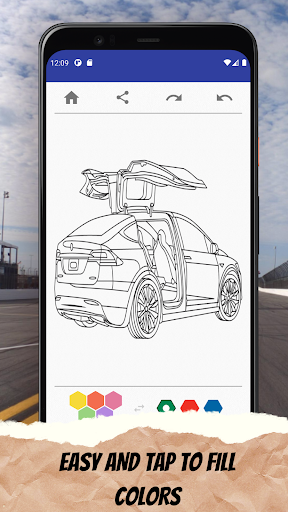 Supercar Coloring Book Screen 3