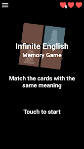Infinite English Memory Game