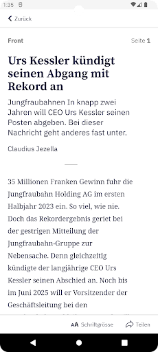 Thuner Tagblatt E-Paper Screen 2