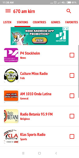 Radio Tuner For 670 am KIRN Screen 2