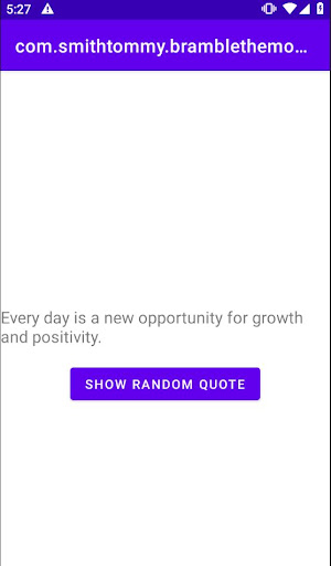 Android application Generate Random quotes screenshort