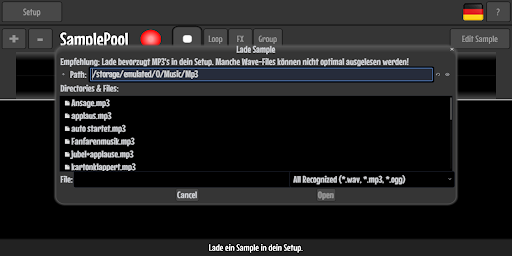 Android application SamplePool screenshort