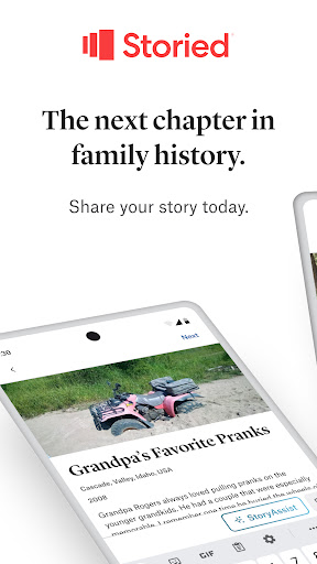 Android application Storied: Family History screenshort