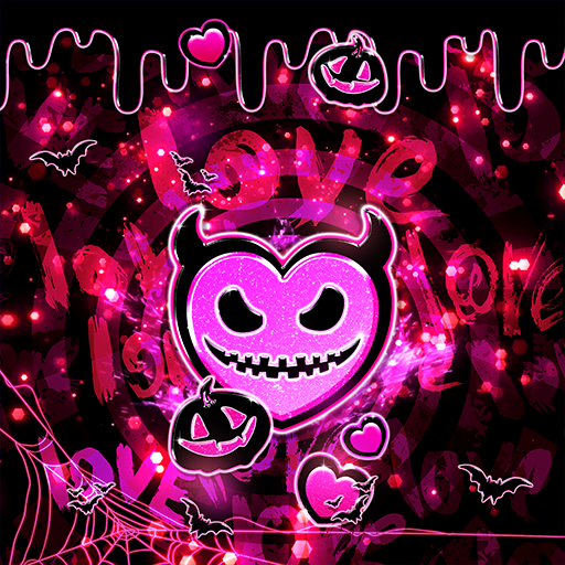 Pink Neon Devil Love-Wallpaper logo