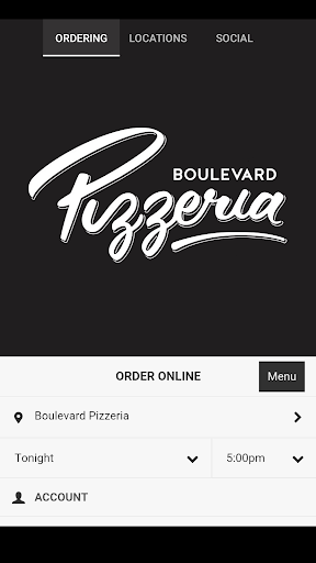 Android application Boulevard Pizzeria screenshort