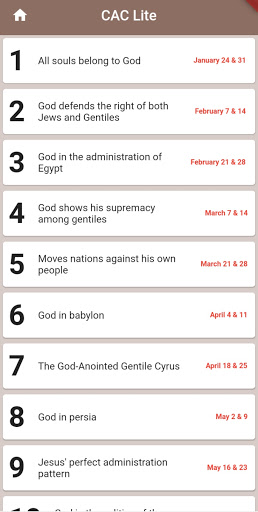 Android application CAC Sunday School screenshort