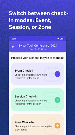 Screenshot of Zoho Backstage for Organizers