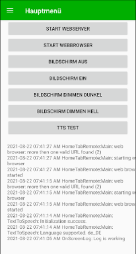 Android application Home Tablet Remote screenshort