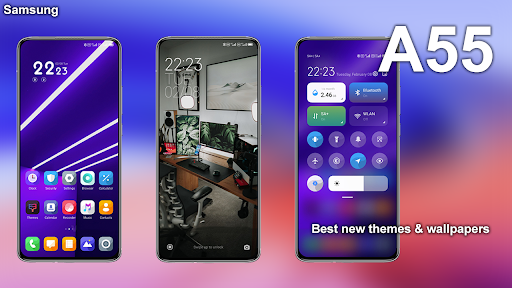 Android application Samsung A55 Theme & Wallpapers screenshort