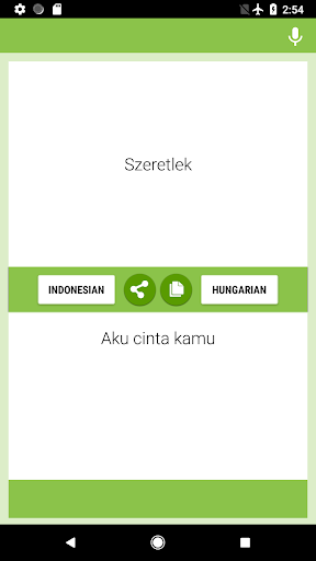 Indonesian-Hungarian Translato Screen 2