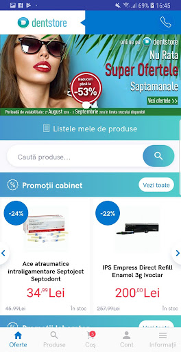 Android application Dentstore screenshort