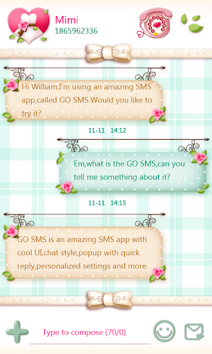 GO SMS PRO MARRY ME THEME Screen 2