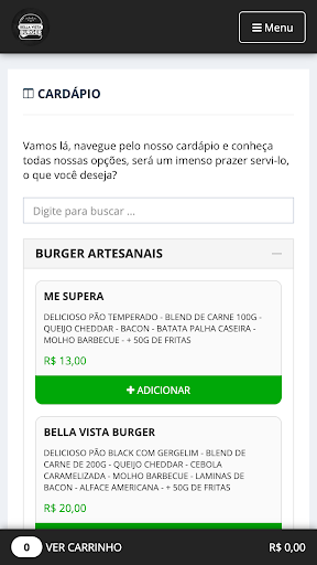 Bella Vista Burger Screen 2