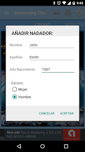 Cronómetro Natación Screenshot