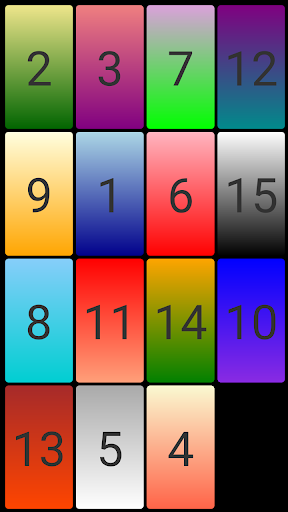 15 puzzle Screen 2