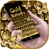 Gold Butterfly keyboard Theme icon