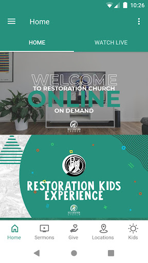 Android application Restoration Church screenshort