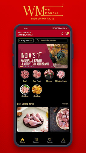 Android application Wet Market screenshort