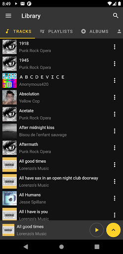 Reverse Music Player Screen 2