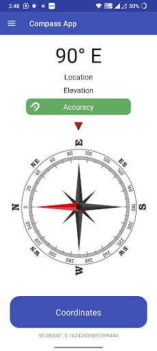 Android application Compass & Pedometer screenshort