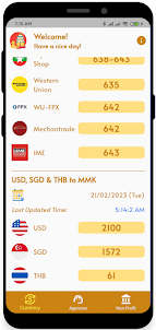 Golden Myanmar - Exchange Rate