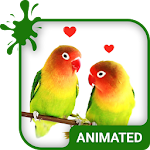 Cover Image of Herunterladen Lovebirds Animierte Tastatur + Live Wallpaper  APK