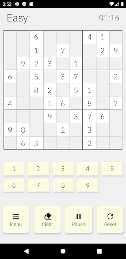 Android application Suduko screenshort