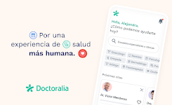 screenshot of Doctoralia: pide citas médicas